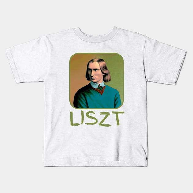 FRANZ LISZT Kids T-Shirt by Cryptilian